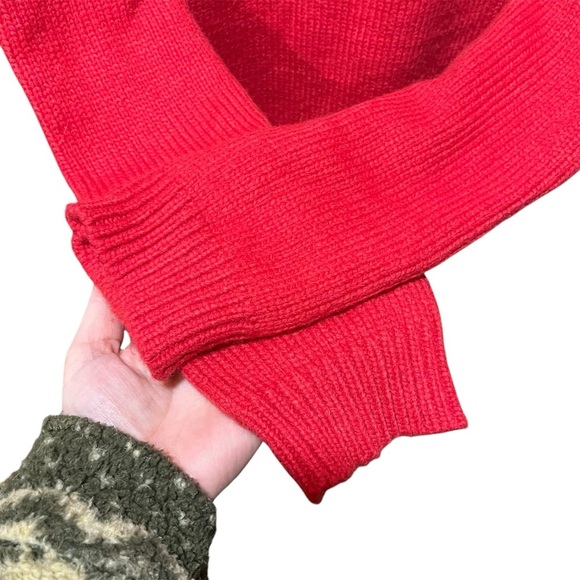 Marine Layer Archive Alpine Red Fair Isle Patterned Women's Sweater - Picture 5 of 13